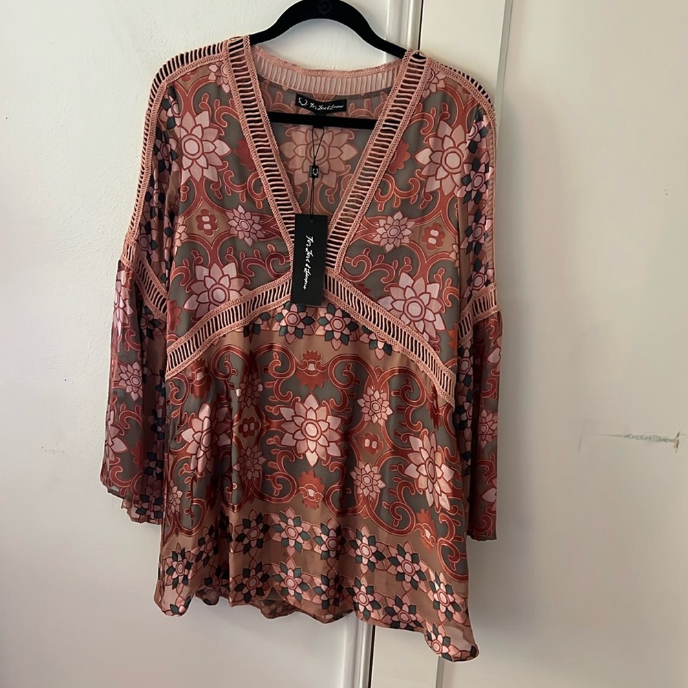 For love and lemons pink floral dress